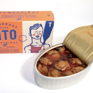 Kammmuscheln in Sauce (kleine Jakobsmuscheln)